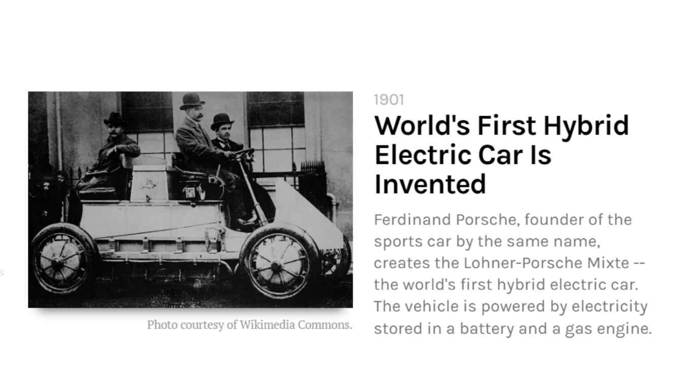 World's First Hybrid Electric Car